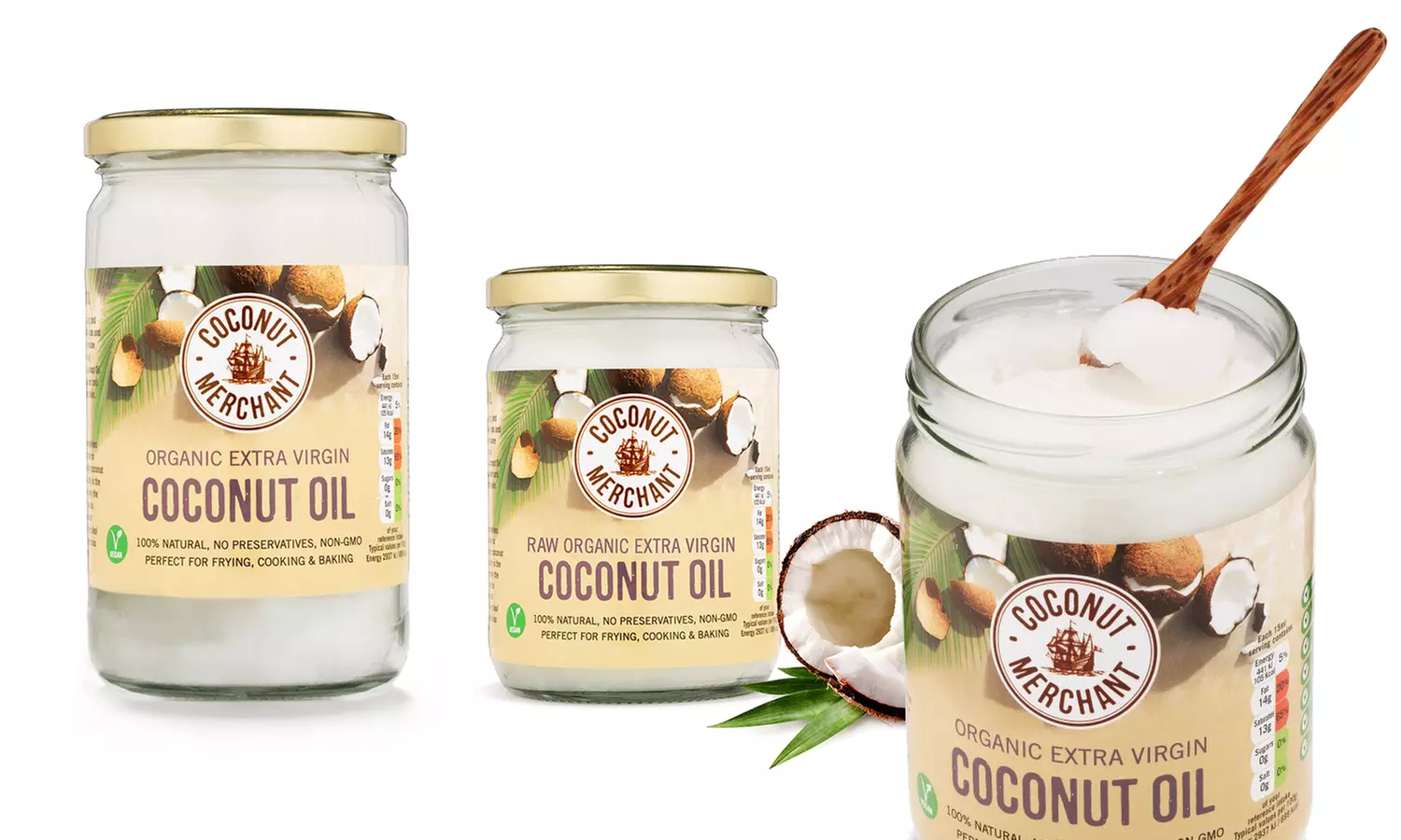 500 ml ou 1 L d’huile de noix de coco bio, Coconut Merchant® - Primary Image