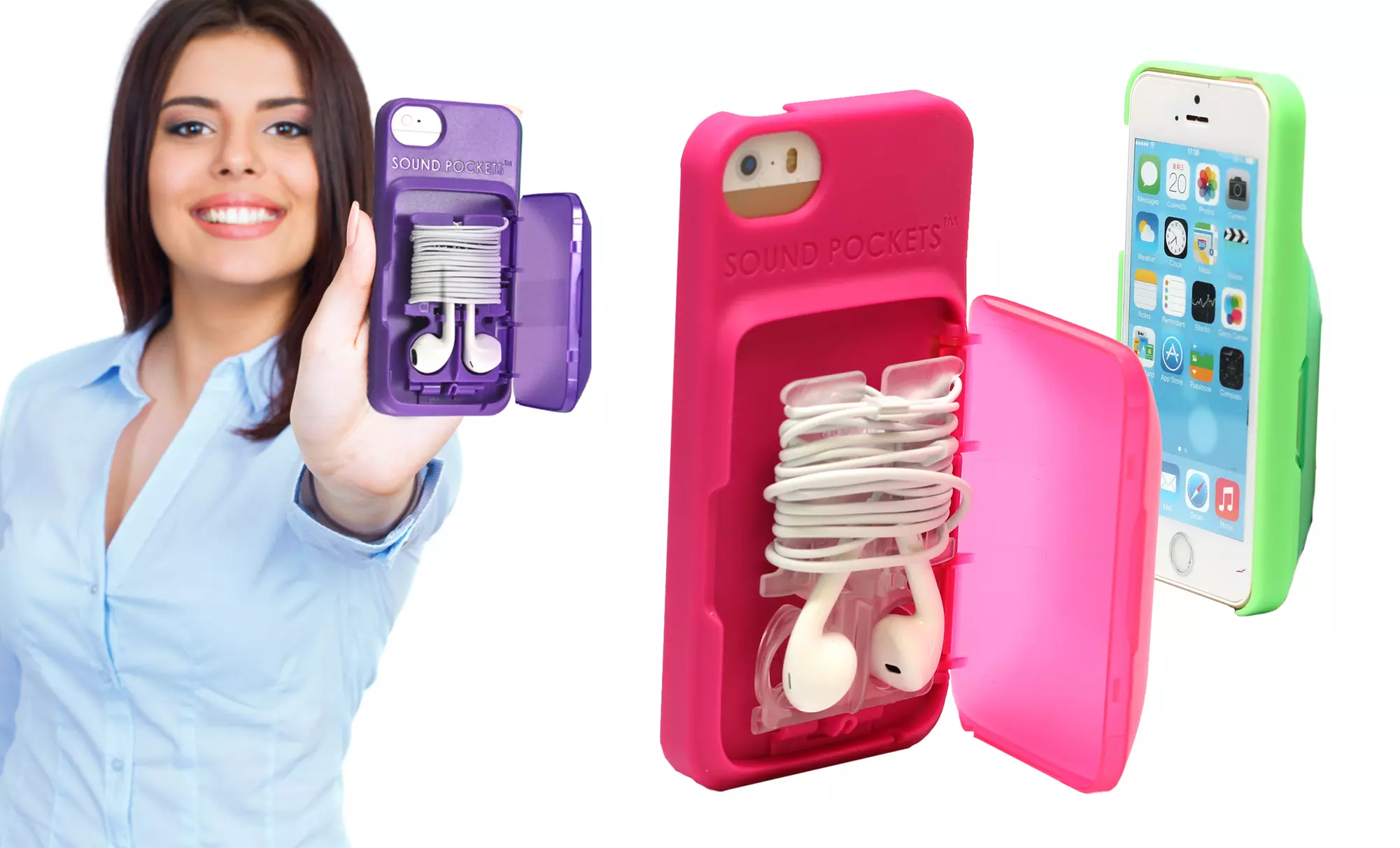 Sound Pockets Freedom Phone and Earbud-Storage Case for iPhone or iPod touch - Primary Image