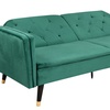 Image 12: Malmo Plush Velvet Sofa Bed