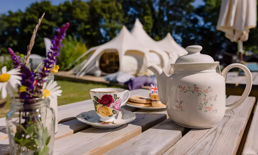 Image 1: Wildflower Meadow Afternoon Tea for Two or Four – Relax & Unwind at Finchingfield Lavender Field! (Up to 45% Off)