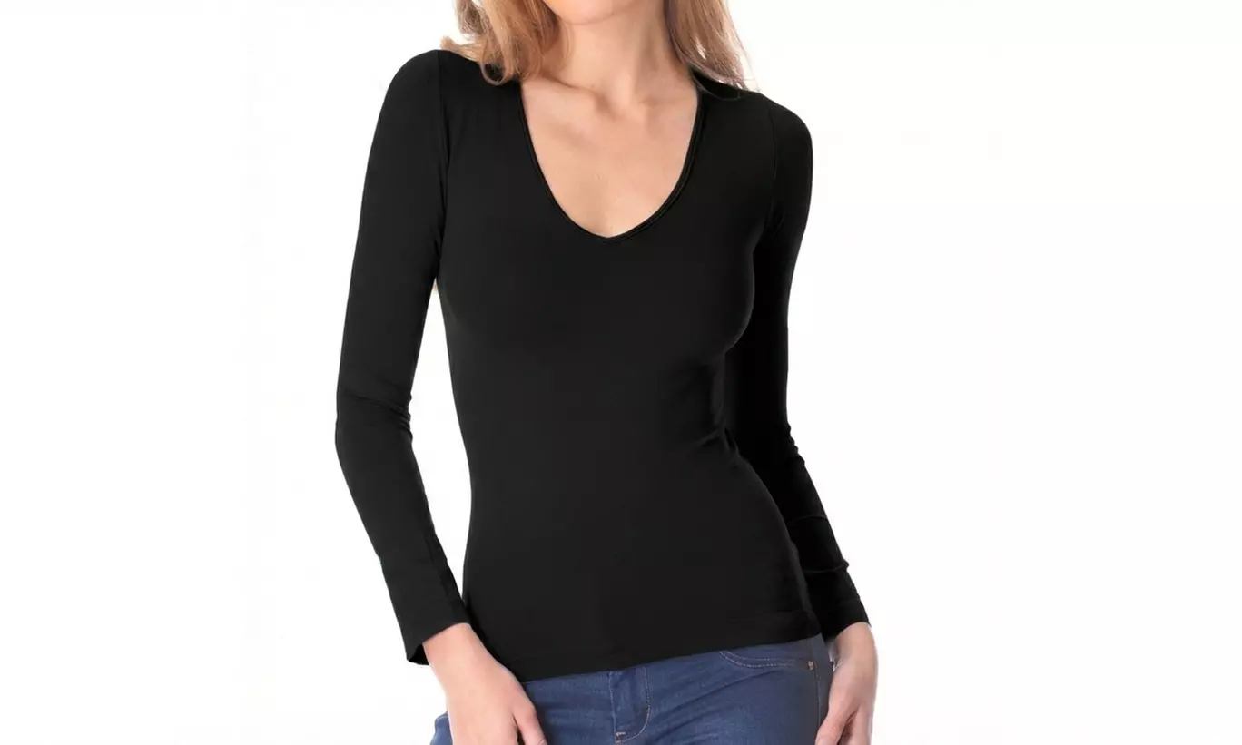 Pack de 5 camisetas básicas de manga larga con interior afelpado