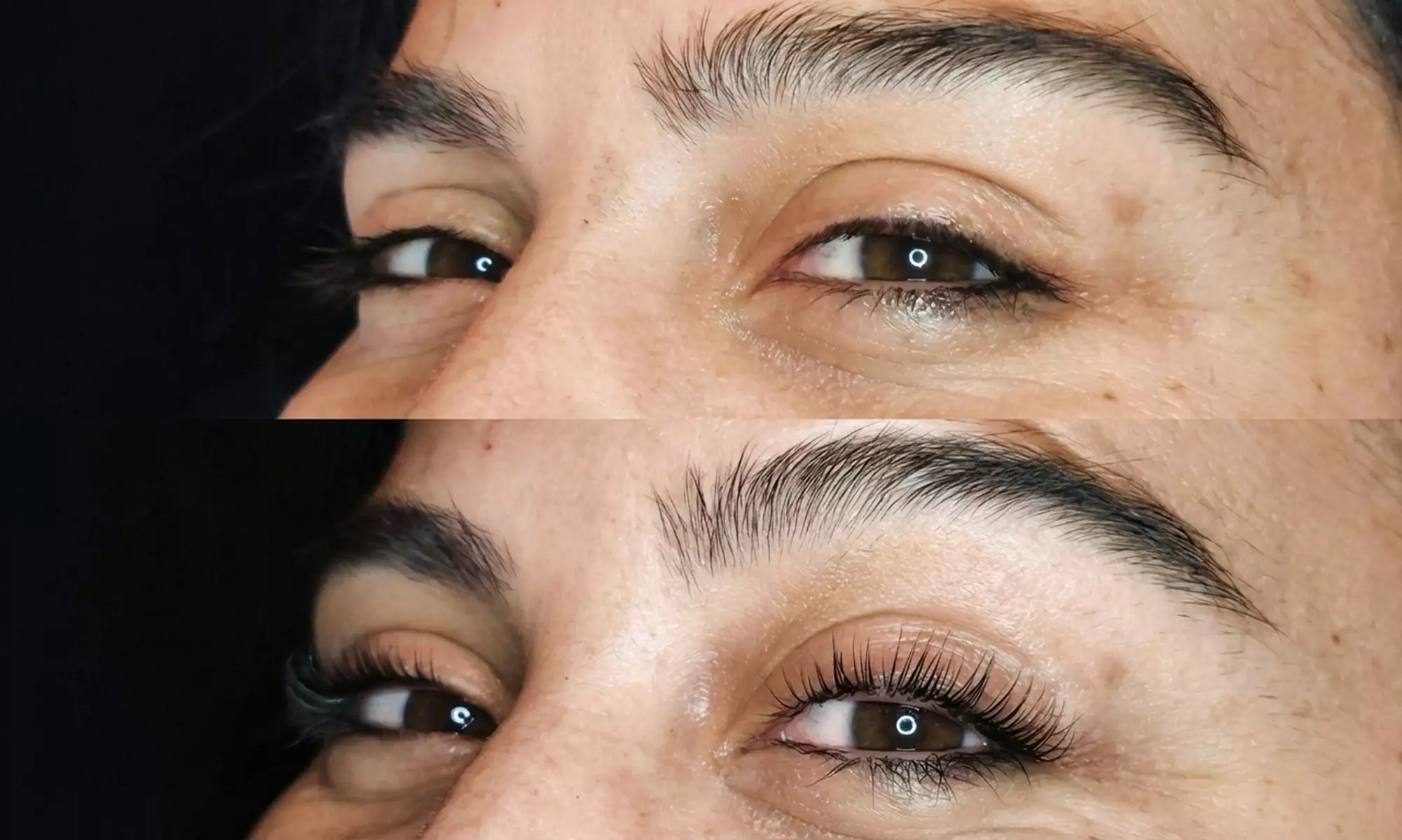 Laminado de cejas coreano o lifting y tinte de pestañas coreano