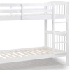 Image 6: Bunk Bed Kids White 3ft Single Pine Wooden Children Bedroom Furniture