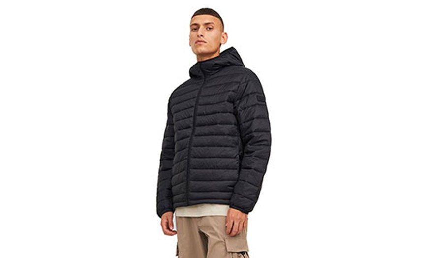 Image 4: Jack & Jones Men's Hooded Puffer Jacket Lightweight and Quilted Design