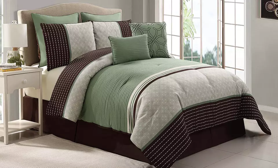 8-Piece Luxury-Comforter Set. Multiple Styles Available. Free Returns. - Primary Image
