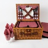 Image 1: Panier de pique-nique de luxe 21 pièces pour 4 personnes