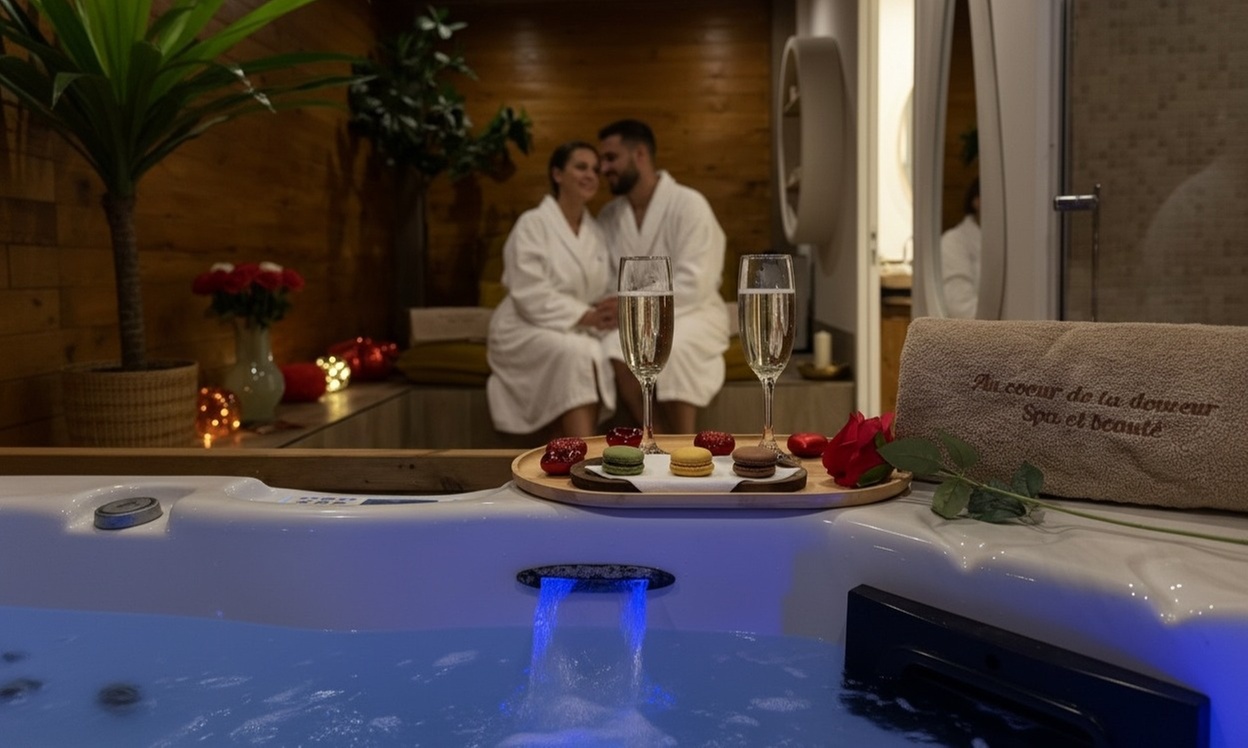 Accès au spa pour 2 personnes, massage, gommage, collation
