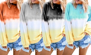 Women's Tie-Dye Shimmering Jumper