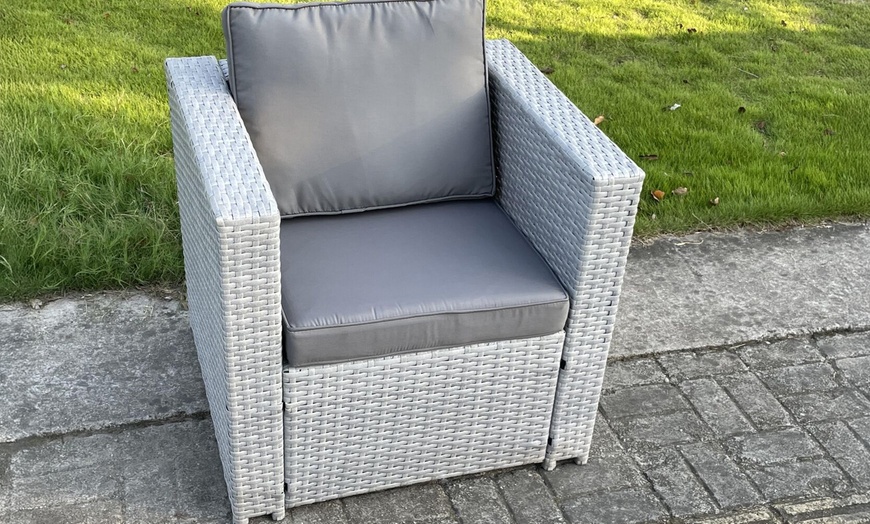 Image 2: Rattan Effect Single Sofa Chair 