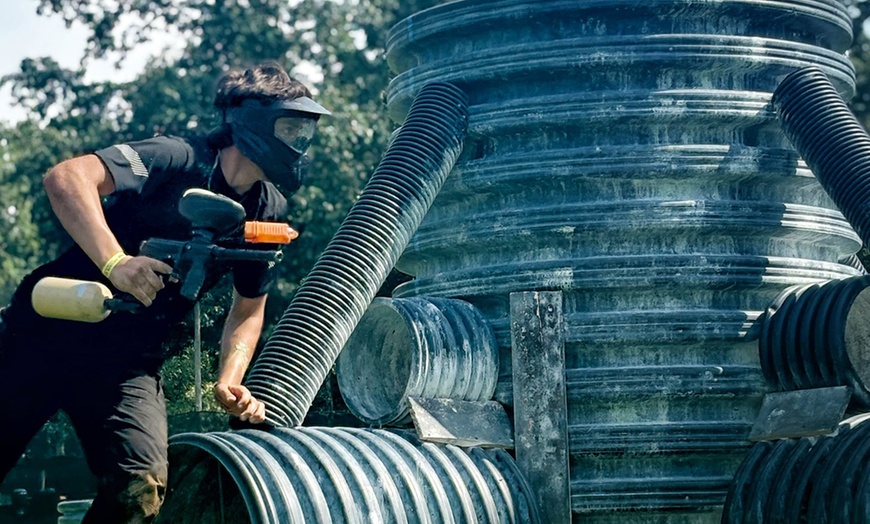 Image 5: Up to 6 Open-Play Passes w/ Paintball Gun and Safety Mask