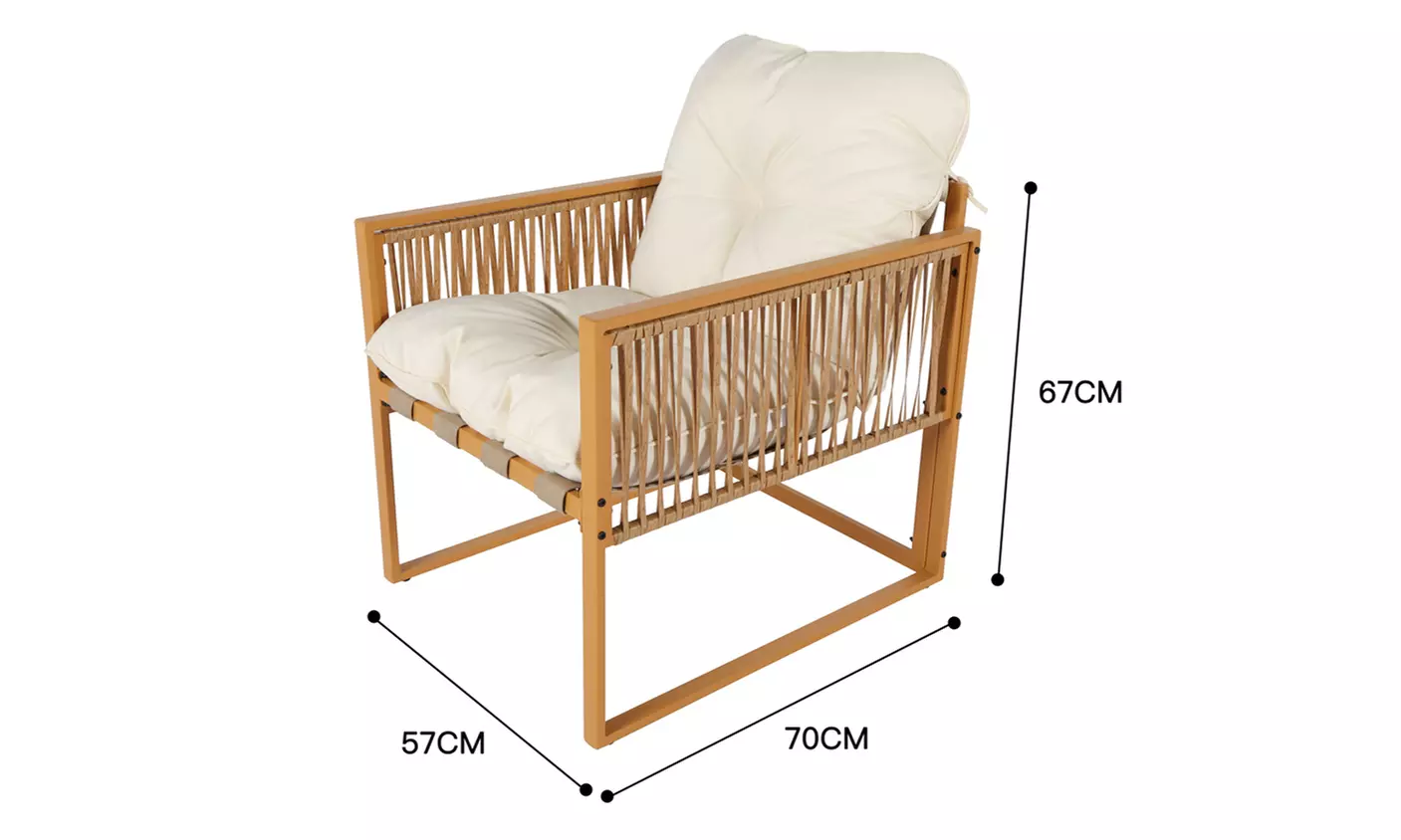 Salon de jardin Kocoon 4, 5 ou 8 places effet rotin, modèle "Forli"