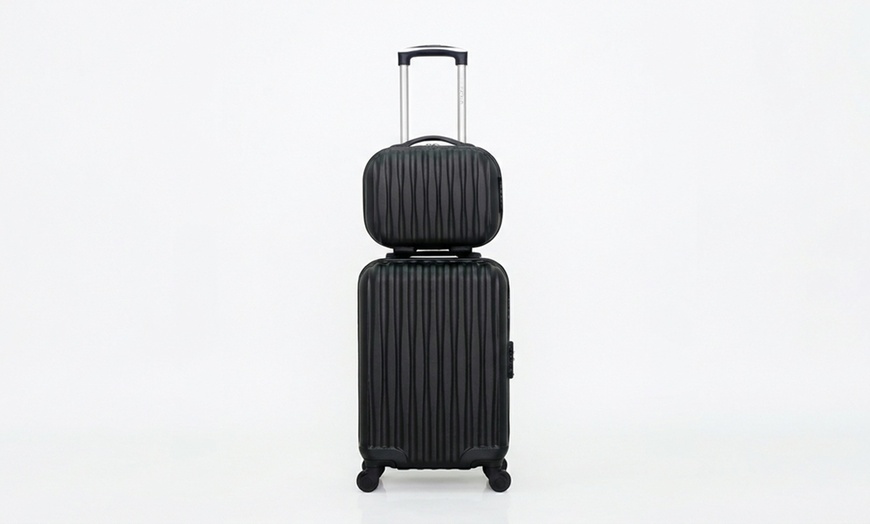 Image 7: Lot de 2 valises "Wave" comprenant une valise cabine et un vanity-case