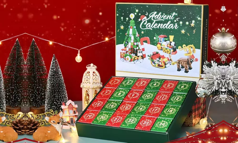 LEGO Inspired Christmas Advent Calendar Building Blocks for Adults