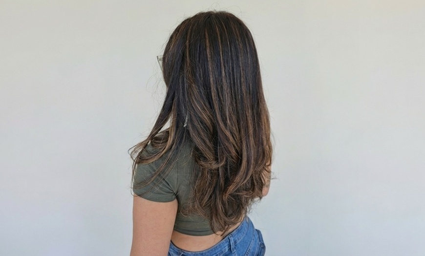 Image 3: Haircut & Blow-Dry with Color or Highlights Makeover