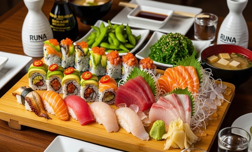 Image 1: Savor a Full Sushi Meal with Classic Rolls at Runa Izakaya in Miami