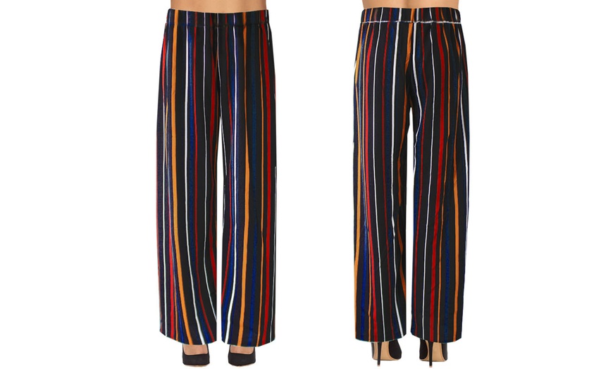 Image 3: Women's Striped Palazzo Trousers