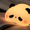Image 4: Panda-Shaped Night Light, Soft Silicone with Adjustable Brightness