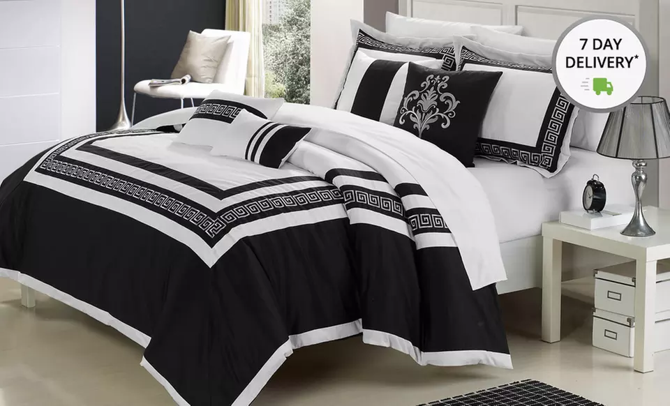 7-Piece Embroidered Comforter Sets. Multiple Sizes. Free Returns. - Primary Image
