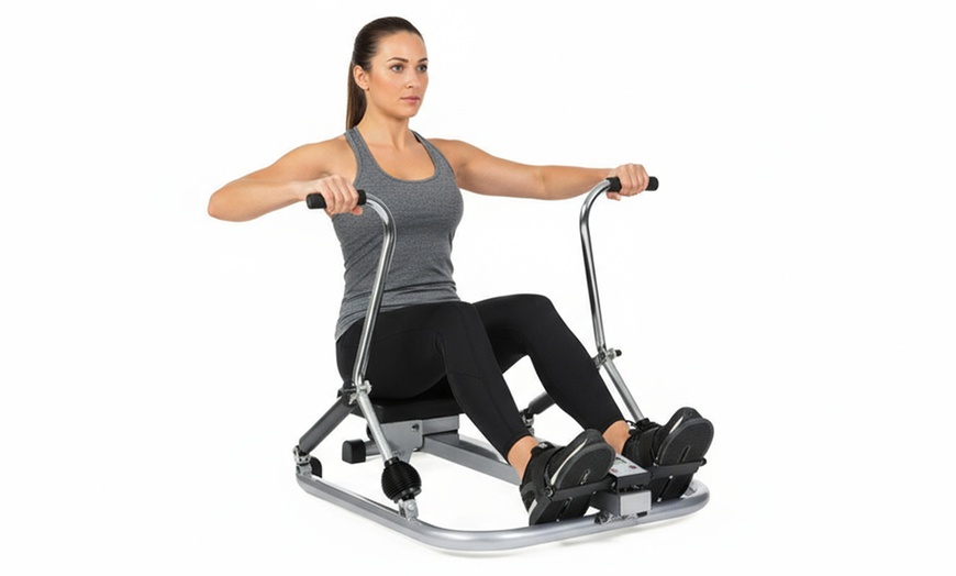 Image 9: Máquina de fitness de remo para casa con pantalla LCD