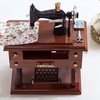 Image 3: Vintage Simulated Small Sewing Machine Model Music Box