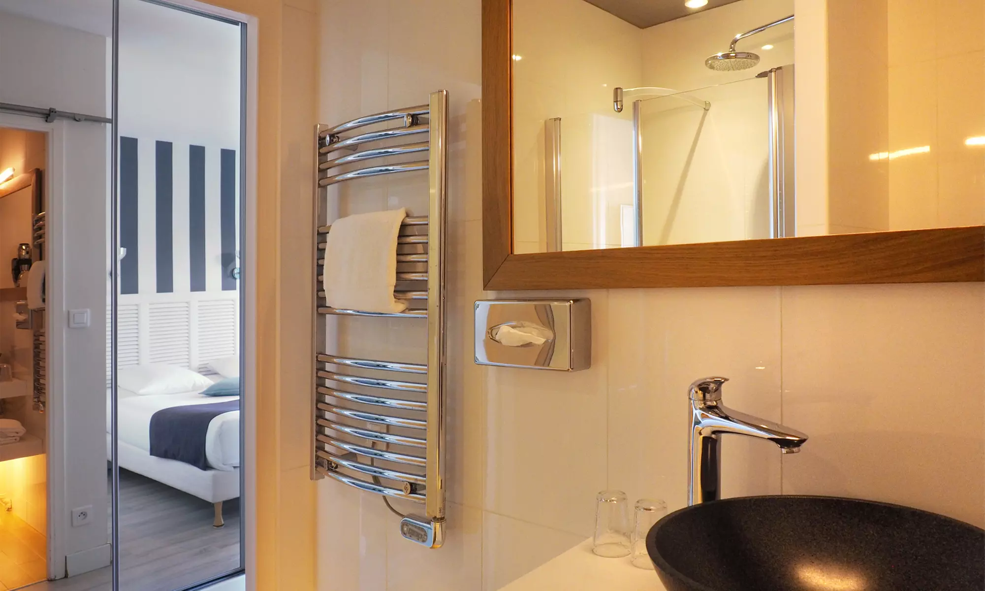 Plouguerneau : chambre double vue mer avec petit-déjeuner en option