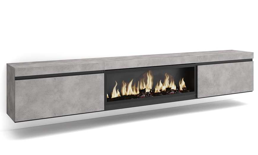 Image 31: Meuble TV suspendu avec grande capacité de rangement  