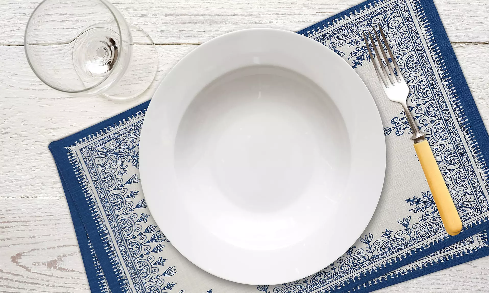 Six-Pack Ruvanti 100% Cotton Heat-Resistant Dining Table Placemats 13" x 19"
