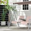 Image 1: Outsunny Two-Seater Garden Swing Chair in Beige or Black