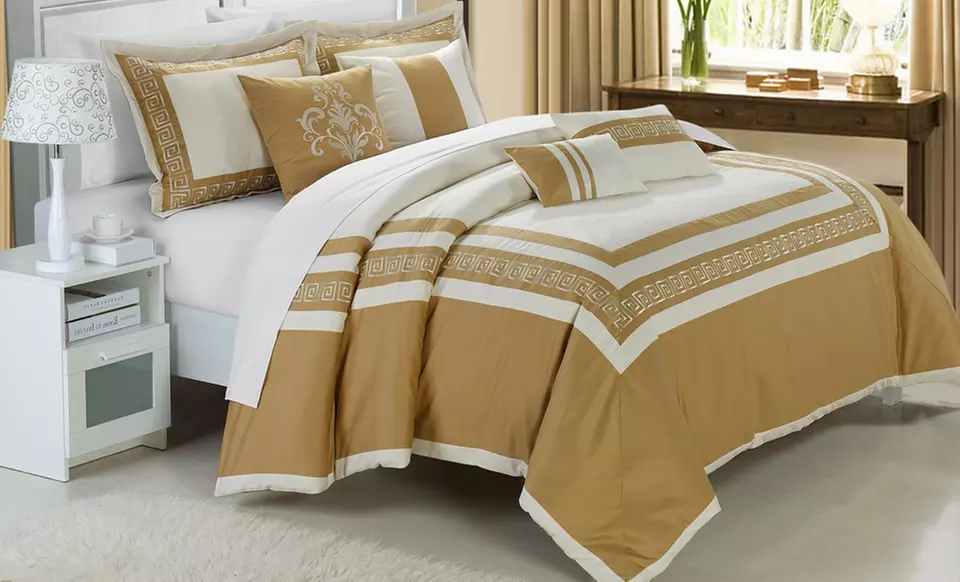 7-Piece Embroidered Comforter Sets. Multiple Sizes. Free Returns. - Second Medium