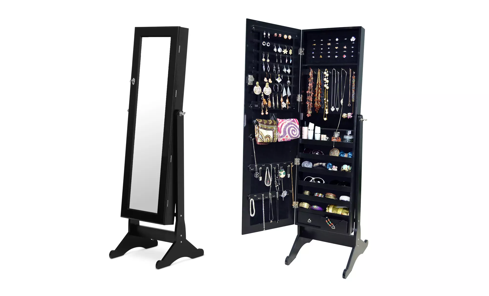 Bella Wooden Dressing Mirror with Jewelry Cabinet - Second Medium