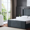 Image 30: DS Living Elara Winged Panel Bed With Ottoman Gas Lift