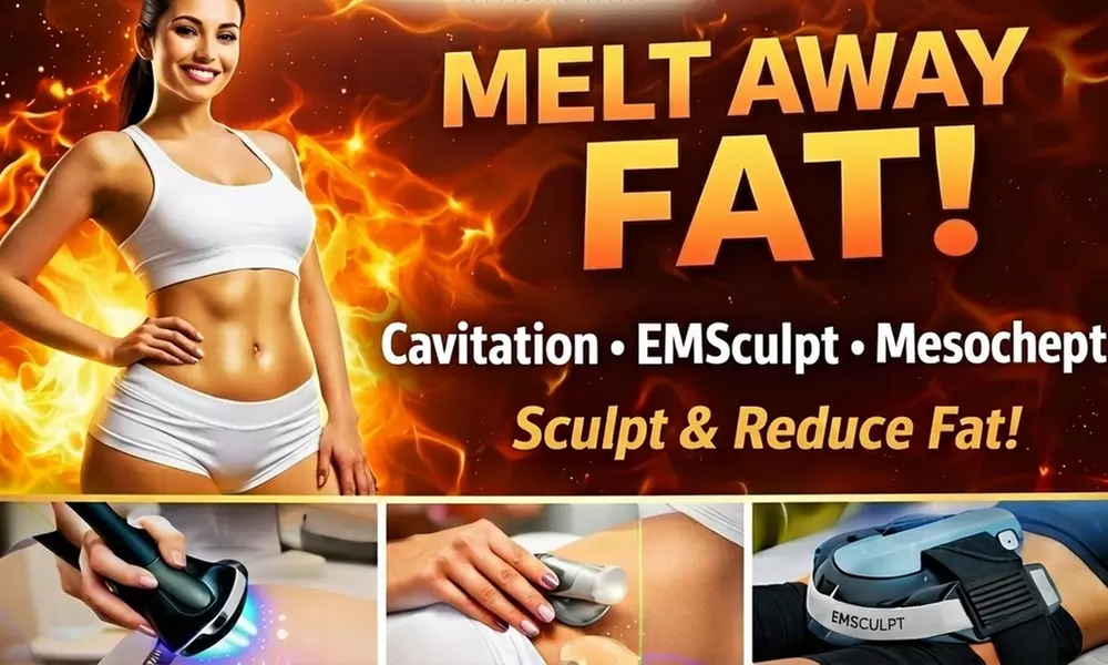 Melt Fat & Tone Muscle with Cavitation, EMSculpt & Mesotherapy