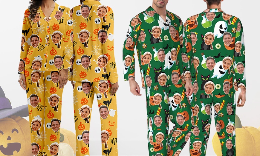 Image 2: Personalisierbarer Schlafanzug oder Pyjama im Halloween-Design