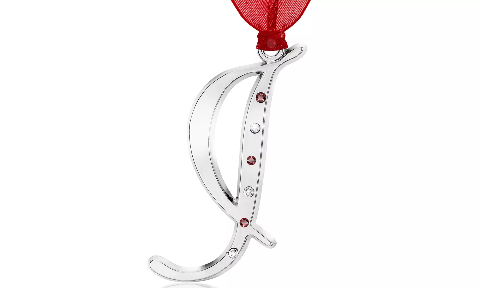Silvertone Initial Ornaments