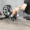 Image 1: HomCom Adjustable Rowing Machine for Indoor Fitness 