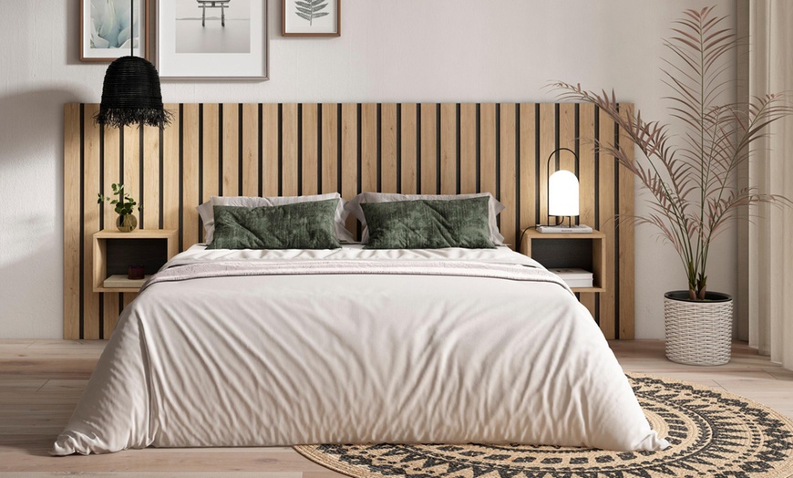 Image 1: Tête de lit en bois