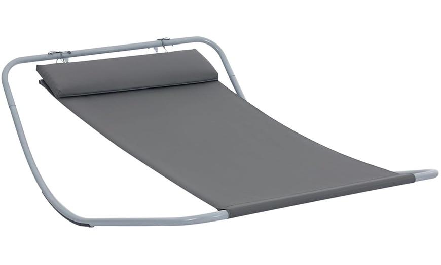 Image 6: Outsunny Lounger Rocking Bed