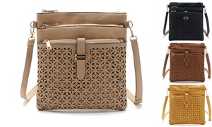 Three-Zip Cross-Body Handbag