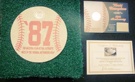 $19 for a Twins World Series Package with Metrodome Memorabilia and Game Used Turf from TheMetrodomeRoof.com ($50 Value) - Primary Image