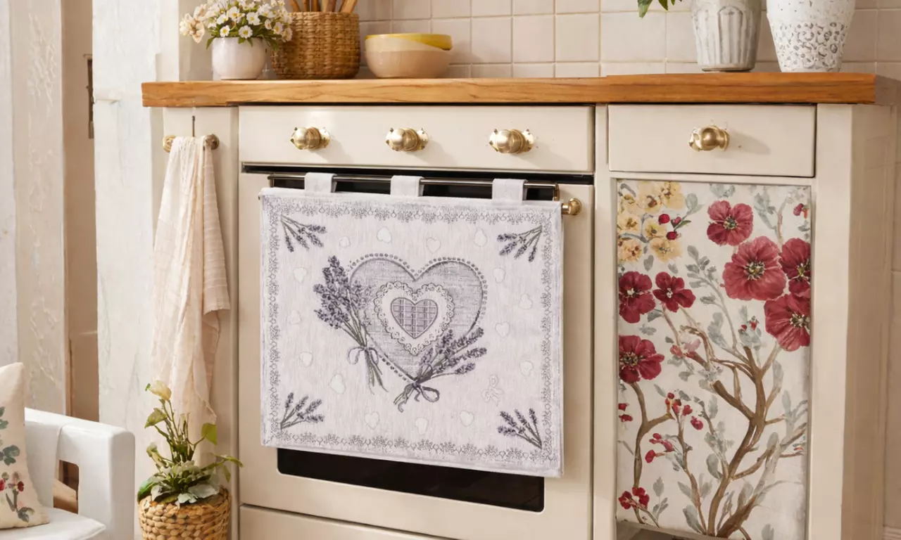 Copriforno cucina universale in ciniglia