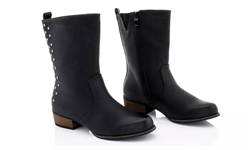 Lady Godiva Vegan-Leather Riding Boots. Multiple Styles Available from $44.99–$49.99. Free Returns. - Second Medium