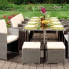 Image 3: 9, 11 or 13 Piece High Back Rattan Effect Cube Dining Set
