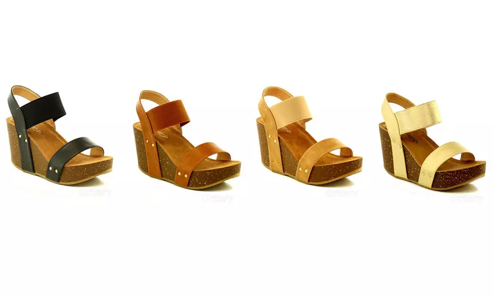 Mata Strappy Cork Platform Wedge Sandal - Primary Image