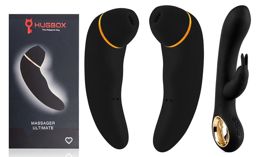 Image 3: Coffret stimulateur clitoridien et vibromasseur Rabbit de Hugbox