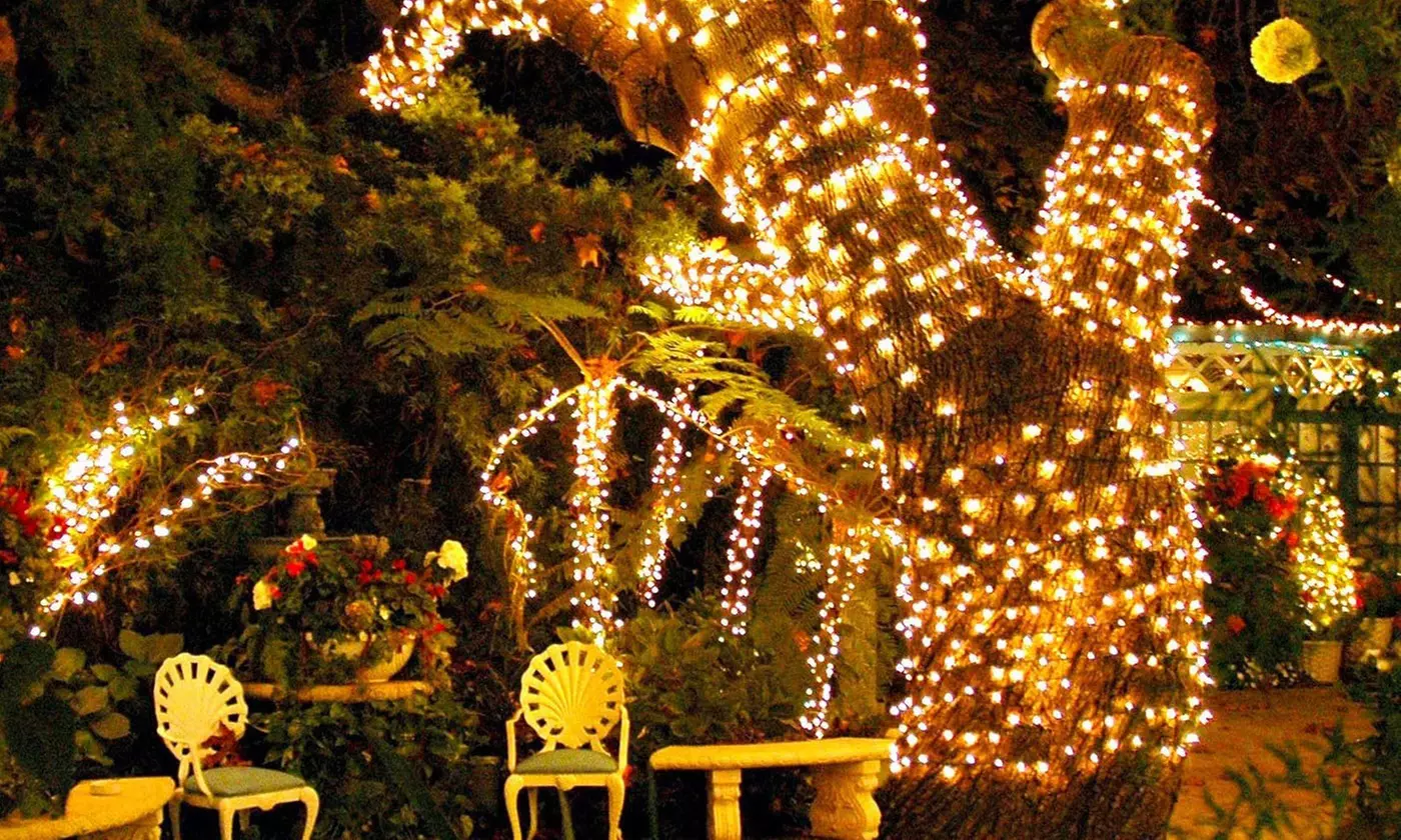 100/200 LED Solar String Lights Outdoor Patio Garden Party Xmas Tree Lighting