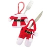 Image 2: 3 Packs Christmas Wine Bottle Bags / Santa Claus Cutlery Set