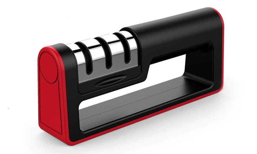 Image 2: Knife Sharpener Professional Ceramic Tungsten Kitchen Sharpening System Tool