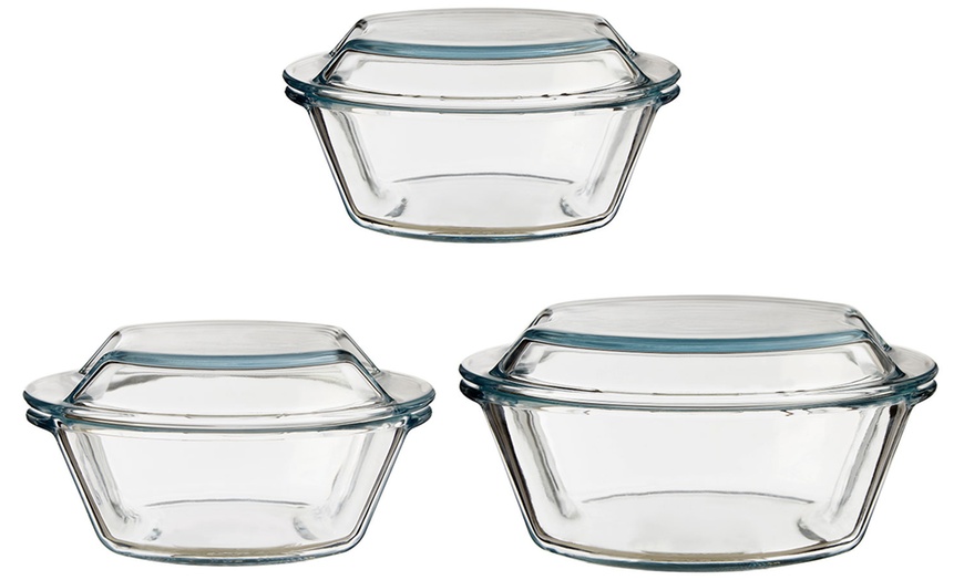 Image 1: Three-Piece Casserole Dish Set