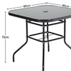 Image 27: Tempered Glass Table with Two Chairs