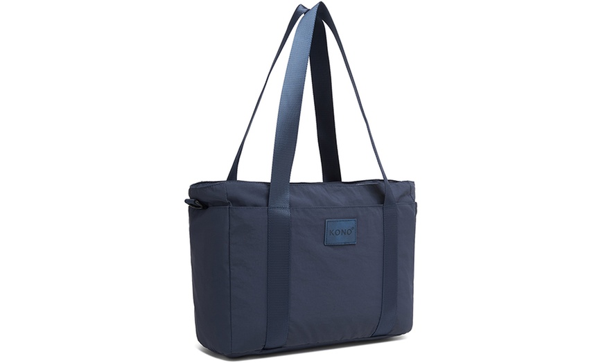 Image 15: Travel-Smart Laptop Tote with 15.6” Protection and 3-Way Carry Design